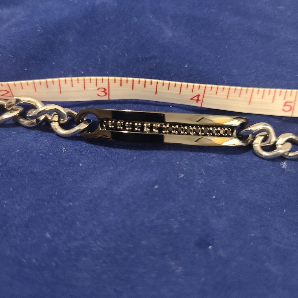 ‎Black-tone  ID bracelet